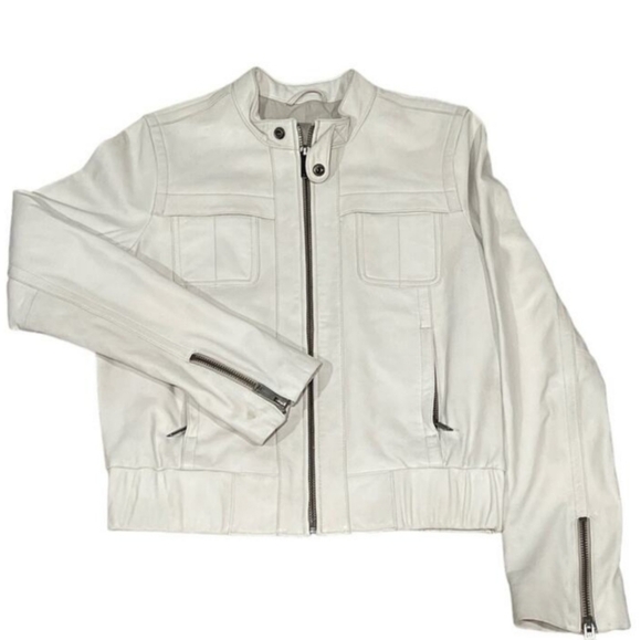 GAP white leather jacket - Picture 6 of 6